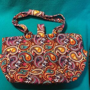Paisley Print Fabric Tote